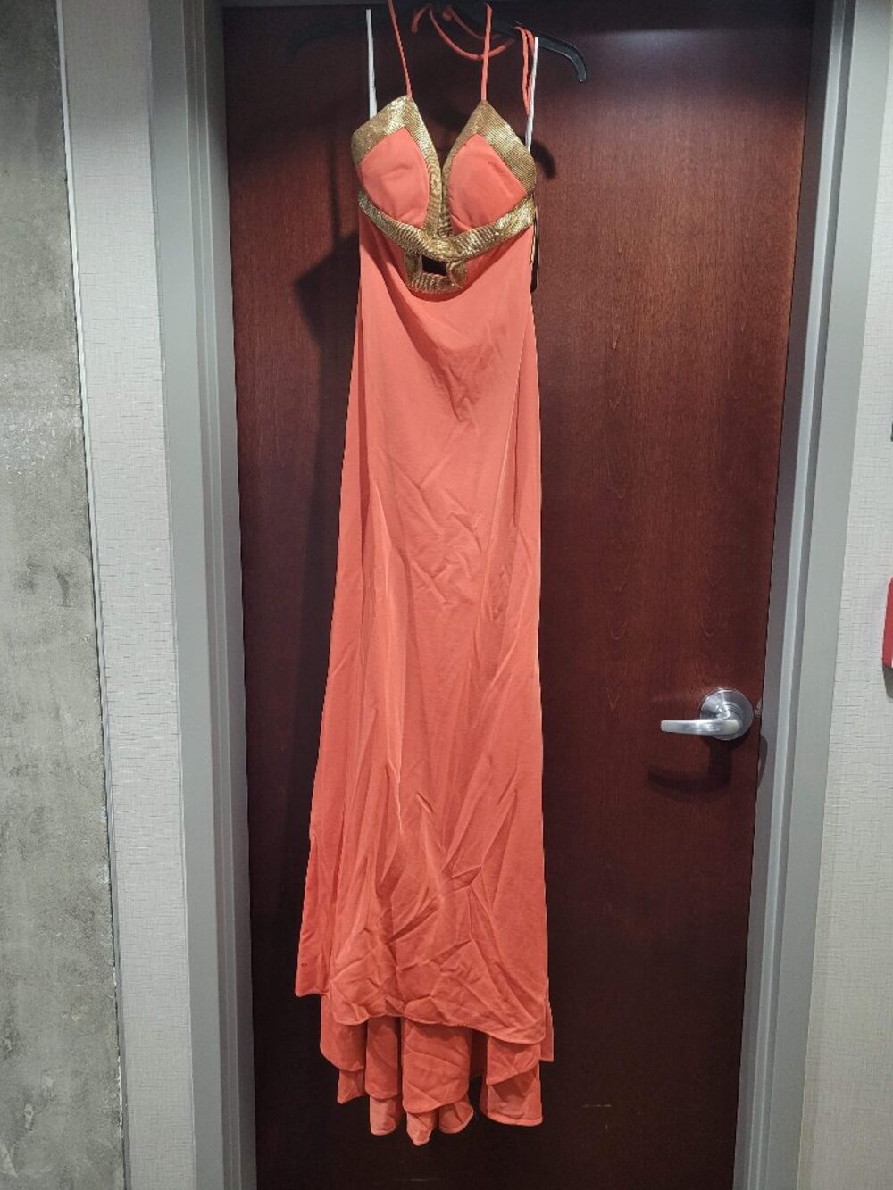 Jovani 10749 Size 6 Pink/Gold Prom Dress